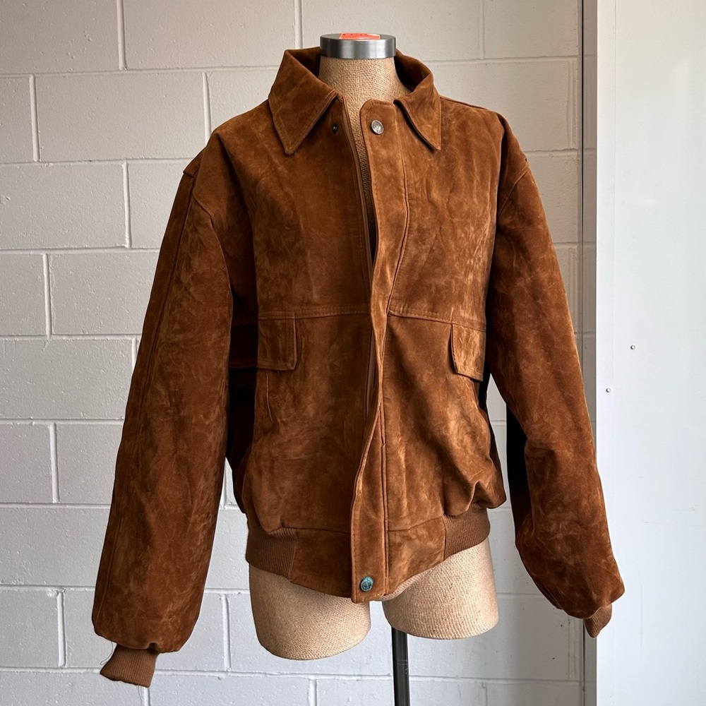 Suede bomber jacket